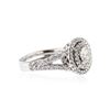 Image 2 : 14KT White Gold 1.12 ctw Diamond Ring
