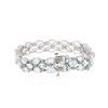 Image 2 : 14KT White Gold 19.38 ctw Aquamarine and Diamond Bracelet