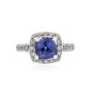 Image 1 : 14KT White Gold 2.07 ctw Tanzanite and Diamond Ring