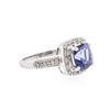 Image 2 : 14KT White Gold 2.07 ctw Tanzanite and Diamond Ring