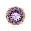 Image 1 : 10KT Yellow Gold 9.80 ctw Amethyst Ring