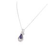 Image 3 : 18KT White Gold 4.54 ctw Tanzanite and Diamond Pendant With Chain