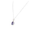 Image 3 : 14KT White Gold 4.49 ctw Tanzanite and Diamond Pendant With Chain