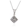 Image 1 : 14KT White Gold 0.50 ctw Diamond Pendant With Chain