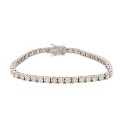 14KT White Gold 6.90 ctw Diamond Tennis Bracelet