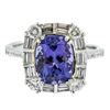 Image 1 : 14KT White Gold 2.90 ctw Tanzanite and Diamond Ring