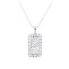 Image 2 : 14KT White Gold 1.05 ctw Diamond Pendant With Chain