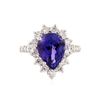 Image 1 : 14KT White Gold 4.48 ctw Tanzanite and Diamond Ring