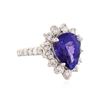 Image 2 : 14KT White Gold 4.48 ctw Tanzanite and Diamond Ring