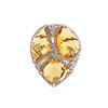 Image 1 : 14KT Yellow Gold 15.33 ctw Citrine and Diamond Ring