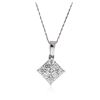 Image 1 : 14KT White Gold 0.54 ctw Diamond Pendant With Chain