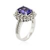 Image 3 : 14KT White Gold 3.55 ctw Tanzanite and Diamond Ring