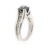Image 3 : 14KT White Gold 1.65 ctw Black & White Diamond Ring