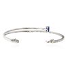 Image 3 : 14KT White Gold 3.21 ctw Tanzanite and Diamond Bangle Bracelet