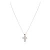 Image 1 : 14KT White Gold 1.33 ctw Diamond Cross Pendant With Chain