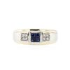 Image 1 : 14KT Two-Tone Gold 0.40 ctw Sapphire and Diamond Ring