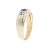 Image 3 : 14KT Two-Tone Gold 0.40 ctw Sapphire and Diamond Ring