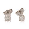 Image 1 : 14KT White Gold 0.90 ctw Diamond Solitaire Earrings