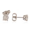 Image 2 : 14KT White Gold 0.90 ctw Diamond Solitaire Earrings