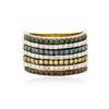 Image 1 : 14KT Yellow Gold 1.36 ctw Multicolor Diamond Ring