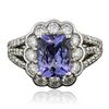 Image 1 : 14KT White Gold 2.19 ctw Tanzanite and Diamond Ring