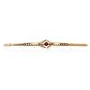 Image 1 : 14KT Rose Gold 0.17 ctw Ruby and Pearl Antique Pin