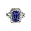 Image 1 : 14KT White Gold 3.58 ctw Tanzanite and Diamond Ring