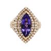 Image 1 : 14KT Rose Gold 2.87 ctw Tanzanite and Diamond Ring