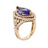 Image 3 : 14KT Rose Gold 2.87 ctw Tanzanite and Diamond Ring