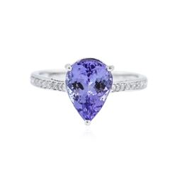 14KT White Gold 3.17 ctw Tanzanite and Diamond Ring