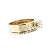 Image 2 : 14KT Yellow Gold 0.90 ctw Diamond Wedding Ring Set