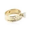 Image 3 : 14KT Yellow Gold 0.90 ctw Diamond Wedding Ring Set