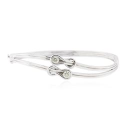 14KT White Gold 0.52 ctw Diamond Bangle Bracelet