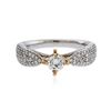 Image 1 : 18KT Two-Tone Gold 0.86 ctw Diamond Ring