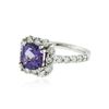 Image 2 : 14KT White Gold 2.53 ctw Tanzanite and Diamond Ring