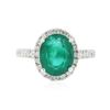 Image 1 : 14KT White Gold 3.35 ctw Emerald and Diamond Ring