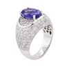 Image 3 : 14KT White Gold 2.70 ctw Tanzanite and Diamond Ring