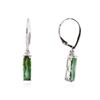 Image 2 : 14KT White Gold 3.28 ctw Green Tourmaline and Diamond Earrings