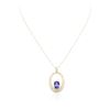 Image 1 : 14KT Yellow Gold 3.83 ctw Tanzanite and Diamond Pendant With Chain
