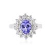 Image 1 : 14KT White Gold 1.32 ctw Tanzanite and Diamond Ring