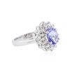 Image 2 : 14KT White Gold 1.32 ctw Tanzanite and Diamond Ring