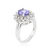 Image 3 : 14KT White Gold 1.32 ctw Tanzanite and Diamond Ring