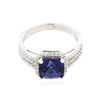 Image 2 : 14KT White Gold 2.62 ctw Tanzanite and Diamond Ring