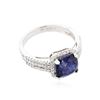 Image 3 : 14KT White Gold 2.62 ctw Tanzanite and Diamond Ring