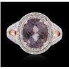 Image 1 : 14KT Rose Gold 3.62 ctw Tourmaline and Diamond Ring