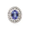 Image 1 : 14KT White Gold 6.13 ctw Tanzanite and Diamond Ring