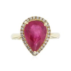 14KT Yellow Gold 4.90 ctw Ruby and Diamond Ring