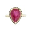 Image 1 : 14KT Yellow Gold 4.90 ctw Ruby and Diamond Ring