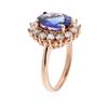 Image 3 : 14KT Rose Gold 2.89 ctw Tanzanite and Diamond Ring
