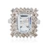 Image 1 : 14KT White Gold 3.69 ctw Aquamarine and Diamond Ring